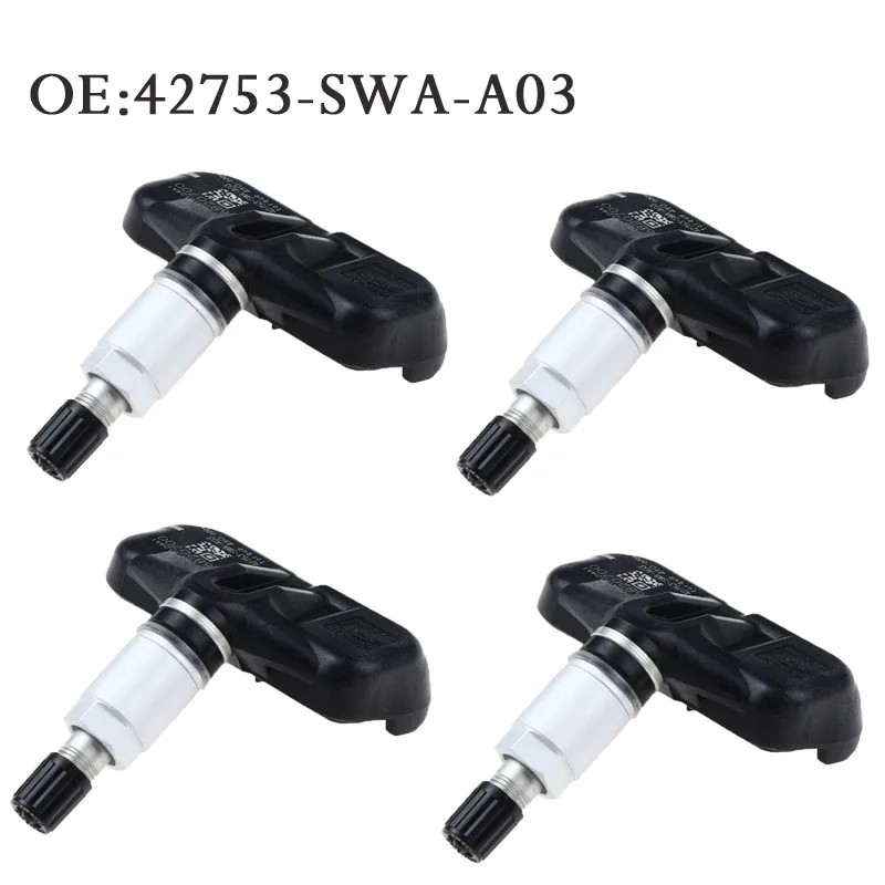 4 шт. TPMS Датчик давления в шинах для 07-12 Honda CR-V Accord 42753-SWA-A03 42753SWAA03 PMV-108M