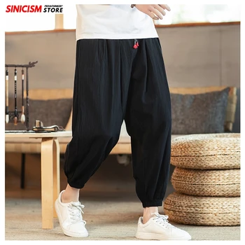 

Sinicism Store 2020 Men Plus Size 5XL Summer Chinese Style Casual Pants Mens Fashion Trousers Male Oversize Harem Pants Clothes