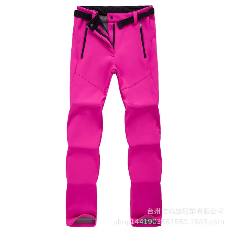 Зимняя мужская и женская куртка, теплые флисовые штаны для рыбалки, кемпинга, походов, лыжного спорта, водонепроницаемая ветрозащитная Лыжная одежда - Цвет: 13-Women Pants