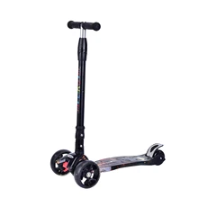 3 Wheel Kick Scooter for child Lean to Steer Wheel LED Lights Adjustable Height