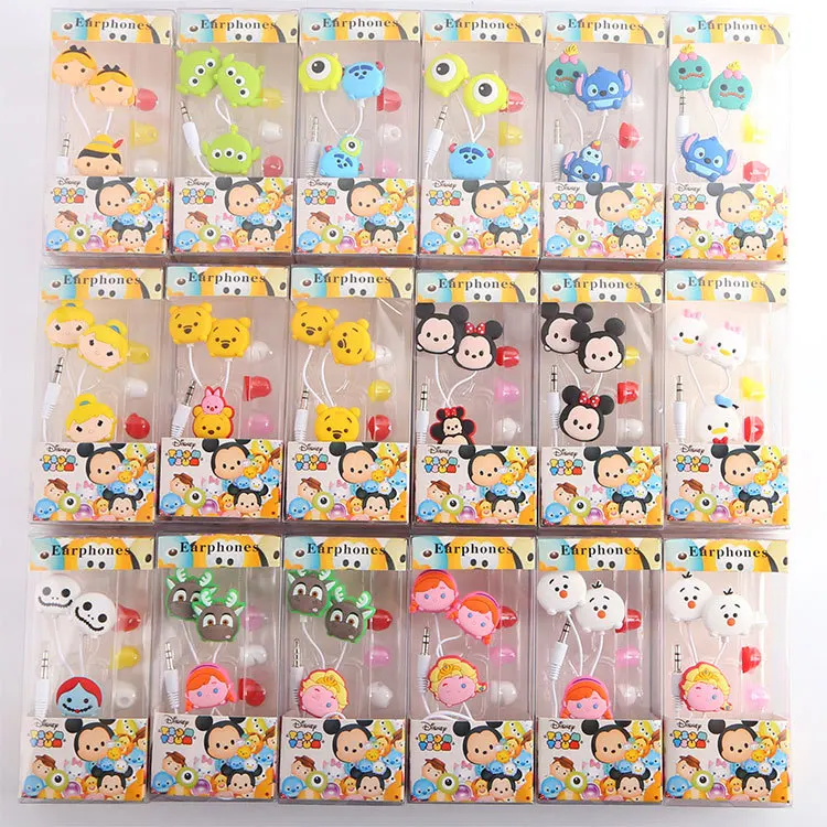 

Disney movie surrounding cartoon in ear earphone complete with Disney cartoon character music earphone