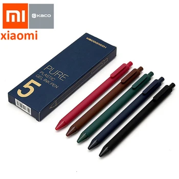 

5pcs/Pack Xiaomi KACO 0.5mm Sign Pen Signing Pen Smooth Ink Writing Durable Signing 5 Colors For Student School/Office worker