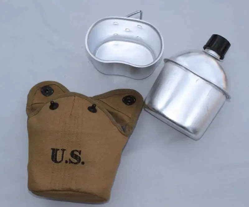 tomwang2012. WWII WW2 US ARMY USMC SOLDIER M1910 CANTEEN & COVER SET MILITARY CLASSICAL REPRO