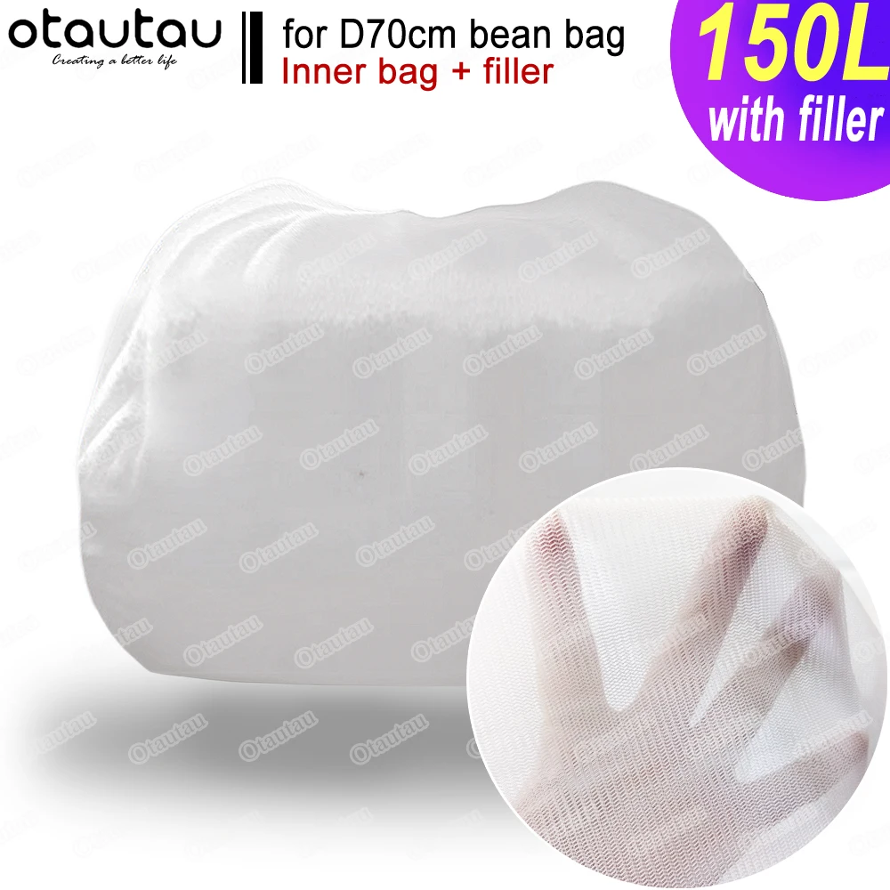 150-240L Bean Bag Sofa Insert Core with Filling Polystyrene Foam EPS Ball Beanbag Filler Big Inner Stuffing Wash Bag Zipper