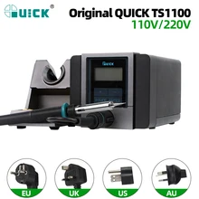 

QUICK TS1100 90W Welding Rework Soldering Station for Mobile Repair Lead-free Hot Air Hairdrye Electric Heat Gun High Quality