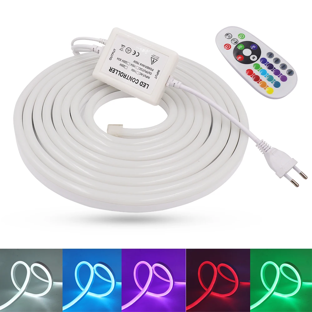 Гибкая RGB неоновая лампа SMD2835 220 светодиодов/м в|Светодиодные ленты| |