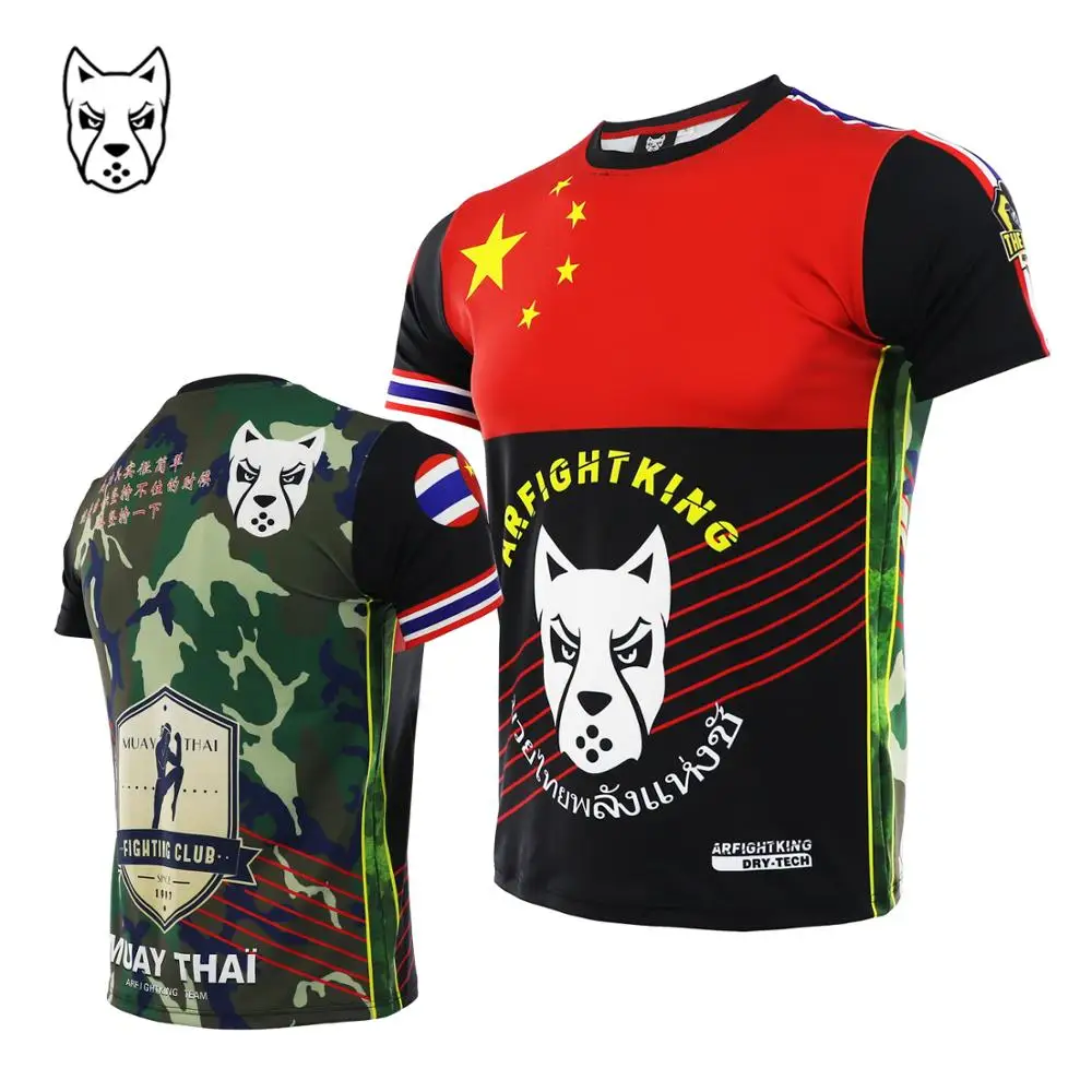 ARFIGHTKING Muay Thai T shirt fitness Mixed martial arts training MMA