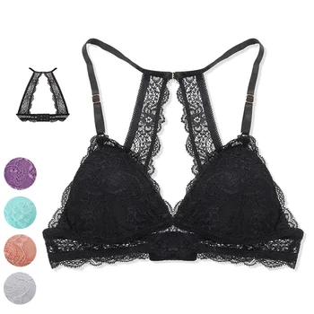 

Sexy Wireless Bralette For Women 3/4 Cup Female Lace Bra Unlined Underwear Zero Pressure Unpadded Bras Wire Free Lingerie