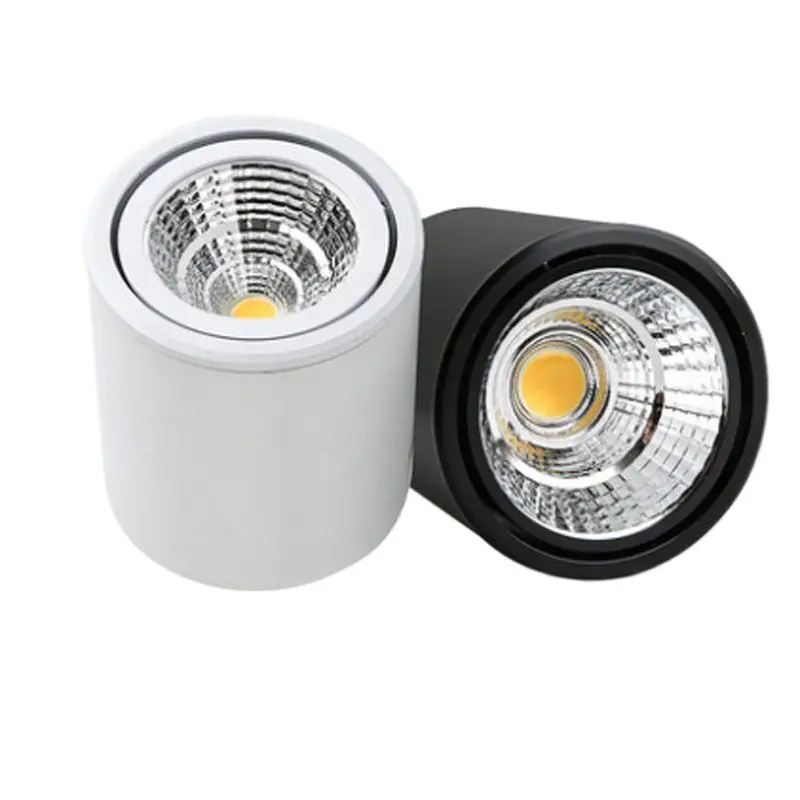 

Dimmable LED downlight COB spotlight AC85-265V 5W 7W 12W 20W 25W adjustable angle aluminum surface mounted light indoor lighting