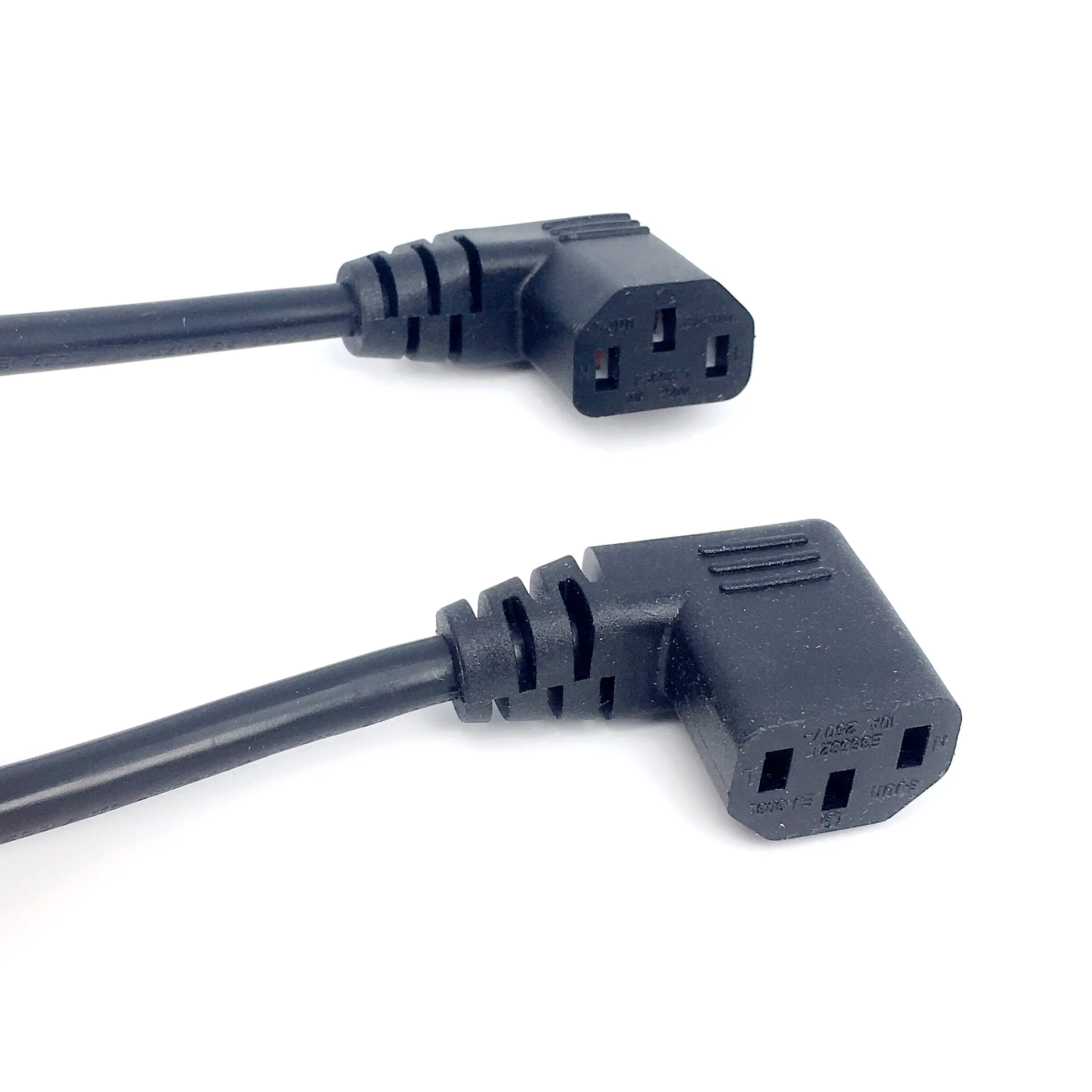 IEC320 C14 to C13 Extension cord,C14 with screw holes and C13 Short,30CM/60cm lenght,C13 Left/Right Angled,H05VV-F 3G 0.75MM
