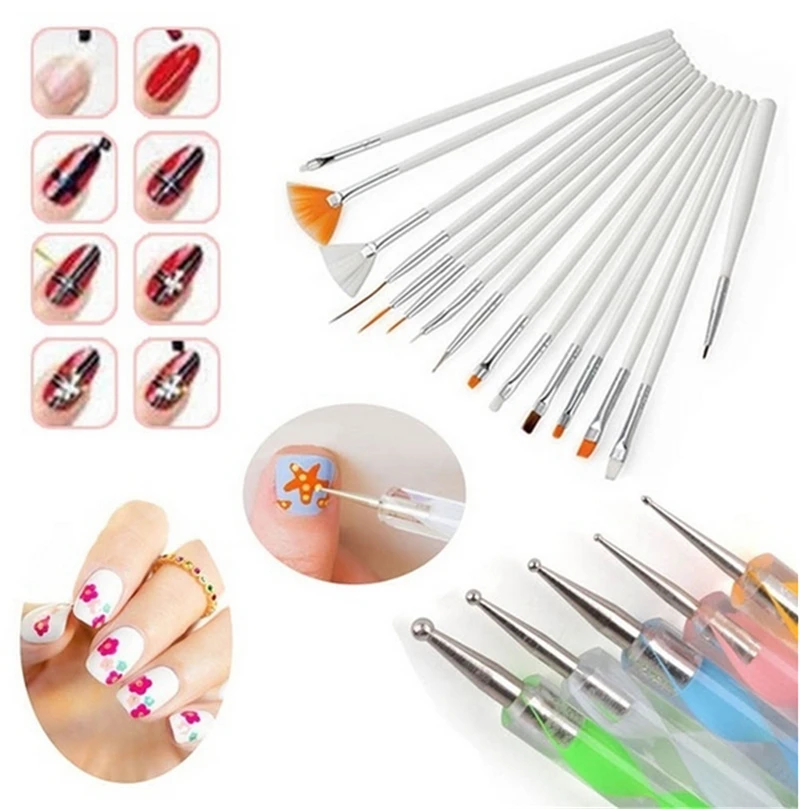 

15Pcs/set Nail Art Brush Liner Dotting Pen Acrylic Painting Drawing Brush UV Gel Extension Builder Manicure Tool Kit 2019 New