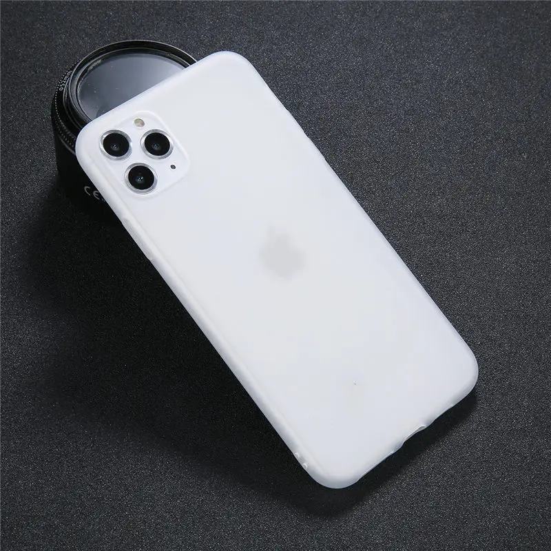 Lovebay силиконовый чехол для телефона для iPhone 11 Pro X XR XS Max 7 8 6 6s Plus 5 5S SE карамельный цвет сплошной мягкий чехол для iPhone 11 - Цвет: W