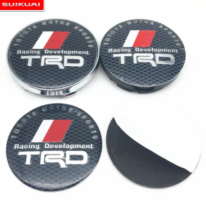 

4pcs 56mm 60mm For TRD MOTOR SPORTS 3D Car Styling Wheel Center Cover Hub Cap Badge Emblem Logo Stickers Decals Auto Accessories