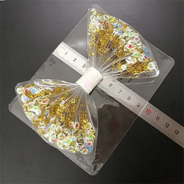 

10pcs/lot 9.5*12.5cm PVC Transparent Plastic Bags to DIY shaker Bow