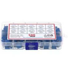100Pcs 3296W Multiturn Trimmer Potentiometer Kit High Precision Variable Resistor With Box Kit
