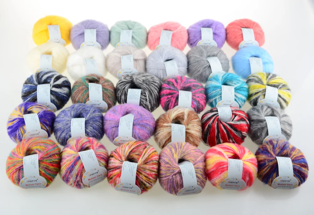 TPRPYN 1PC = 25g 166M Acrylic mohair yarn for knitting lana crochet wool yarn to hand knit crocheted line threads to knitted knitting yarn,knitting wool yarn,crochet yarn,wool yarn