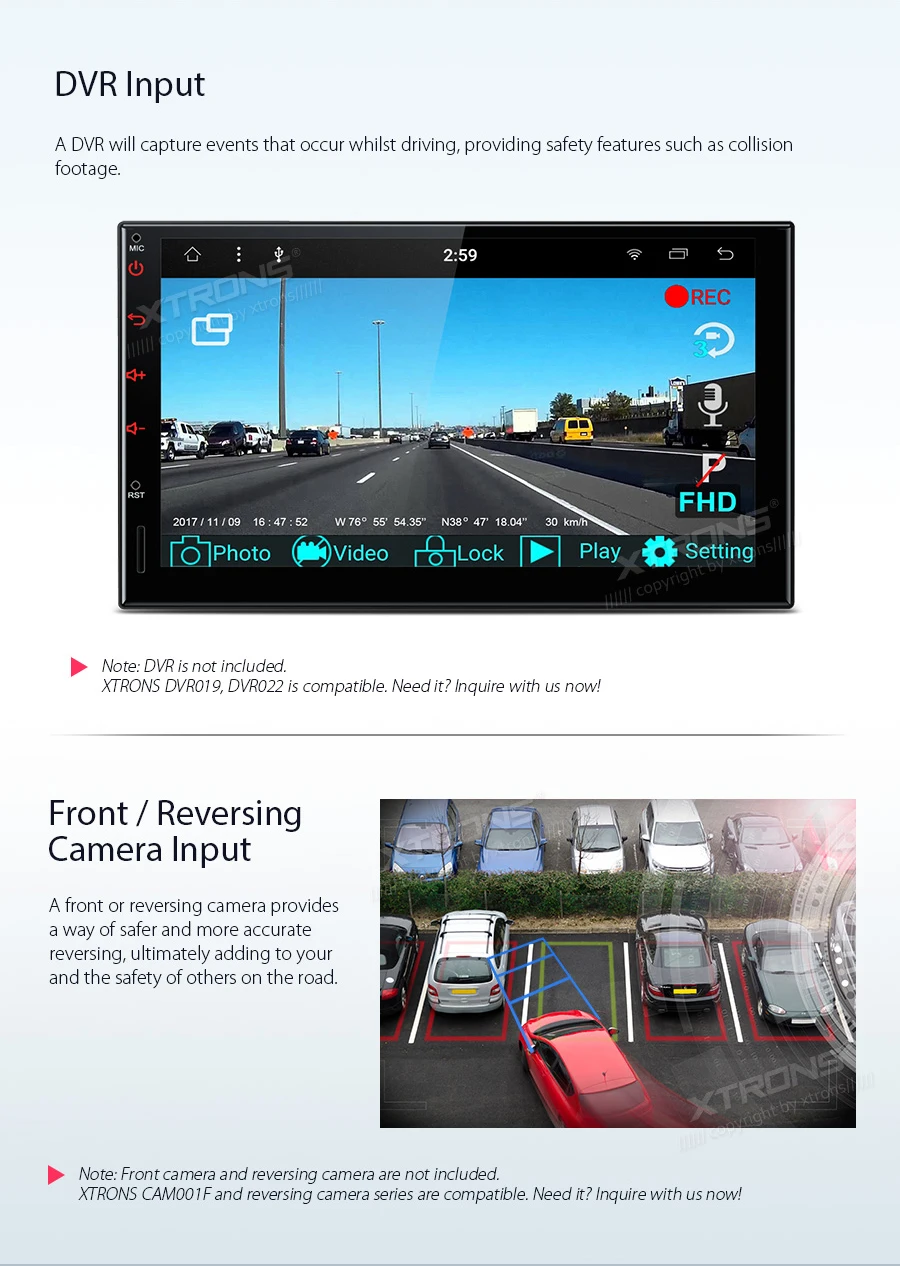 Sale XTRONS 7" IPS Universal 2 Din Android 8.1 Octa-Core 2G RAM 32GB ROM  Car Stereo 2.5D Curved Screen GPS OBD DAB WIFI No DVD 19