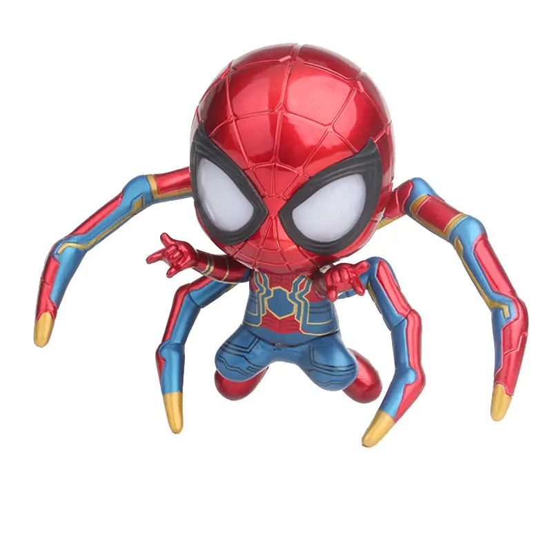 D spider-man 10CM Hasbro Мстители 3 Человек-паук экшн фигурка кукла модель игрушка шарнир подвижные Подарки Игрушка - Цвет: D spider-man 10CM