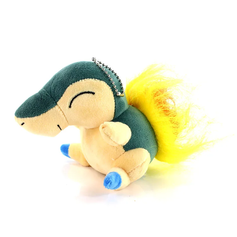 10 см 10 шт/партия Аниме Cyndaquil плюшевые подвески мультфильм игрушки брелок в виде кукол подарки для детей