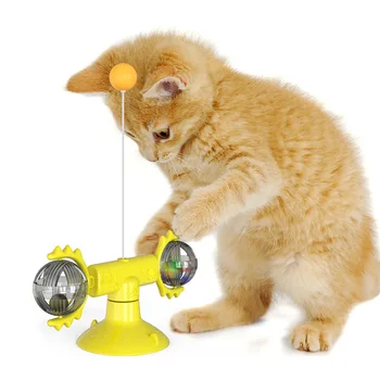 

Hot Sale Cat Toy Windmill Turntable Teasing Interactive Cats Toys With Catnip Feather Windmill Cat Toy Pet Supplies 25*12*13cm