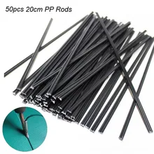 Tiges à souder en plastique PP noir, 200mm, 50 pièces, bâtons de réparation pour pare chocs de voiture, accessoires d'équipement de soudage