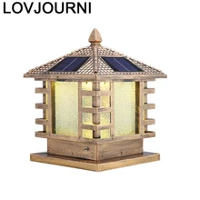 Jardin Kerst Huisjes Lampade Giardino Lawn Lamp Led Solar Luminaire Exterieur Landscape Lighting Outdoor Spotlight Pillar Light