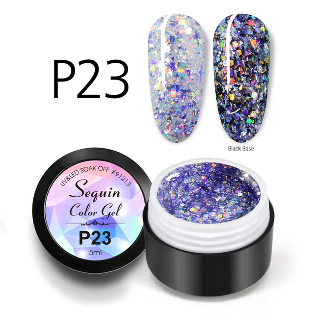 CANNI Sequin Series Nail Painting Color Gel - P23
