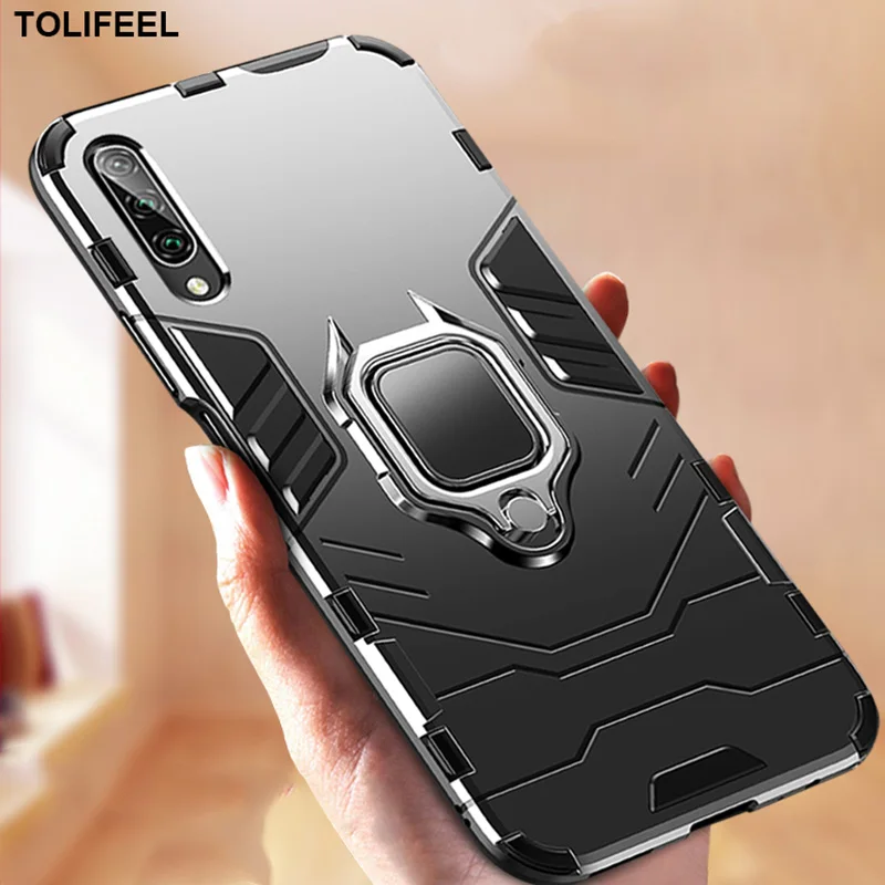 Shockproof Case For Huawei Y5P Y6P Y7P Y8P Y9A Y9S Stand Holder Magnetic Car Ring Phone Back Cover Y7 Y9 2019 | Мобильные телефоны