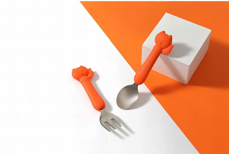 Talheres de Cozinha das Crianças Colher de Bebê Talheres para Crianças Colher de Alimentação de Aço Rikang Bebê Garfo Conjunto Material Alimentação Infantil Inoxidável 20 colher de bebê garfo conjunto bebê material