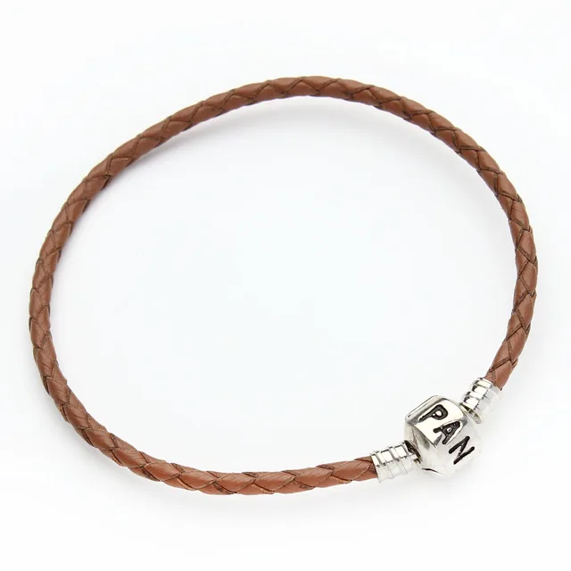 CKysee 19cm Fashion Leather Rope Charm Laser Lettering Bracelet For Women DIY Jewelry Making Light brown