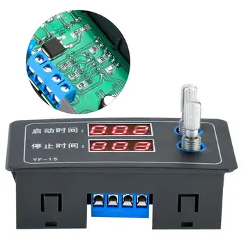 

LEORY YF-15 Delay Intermittent Cycle Countdown Controller Module 7-27V DC Countdown Timer Programmable Cycle Control Module
