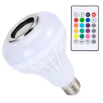 

lampada led E14 Intelligent 12W E26 RGB LED Ball Bulb Wireless Stereo Speaker with 24‑ Key Remote Control led lampen led