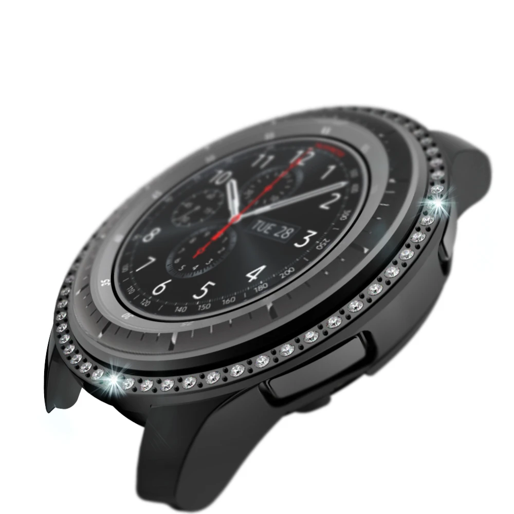 Чехол со стразами для samsung Galaxy Watch, 46 мм, 42 мм, бампер, аксессуары для умных часов, защитный корпус из поликарбоната, защитная рамка