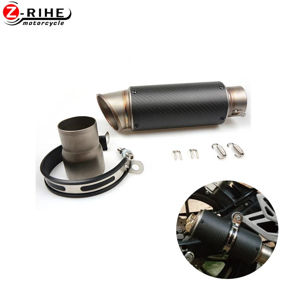 

Universal Motorcycle Accessories 51mm-61mm SC Exhaust Pipe Tailpipe Section For SUZUKI shadow 600 bandit 1250 kymco 125 benelli