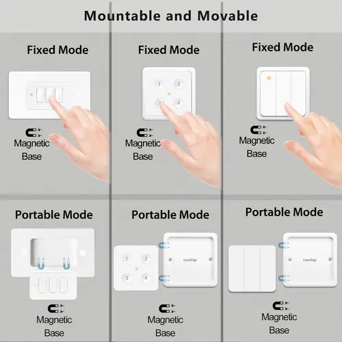 LoraTap ZigBee 3.0 Wireless 14 EU US Push Button Remote Tuya Scene Automation Control Switch Smart Life App Hub Need - Image 6