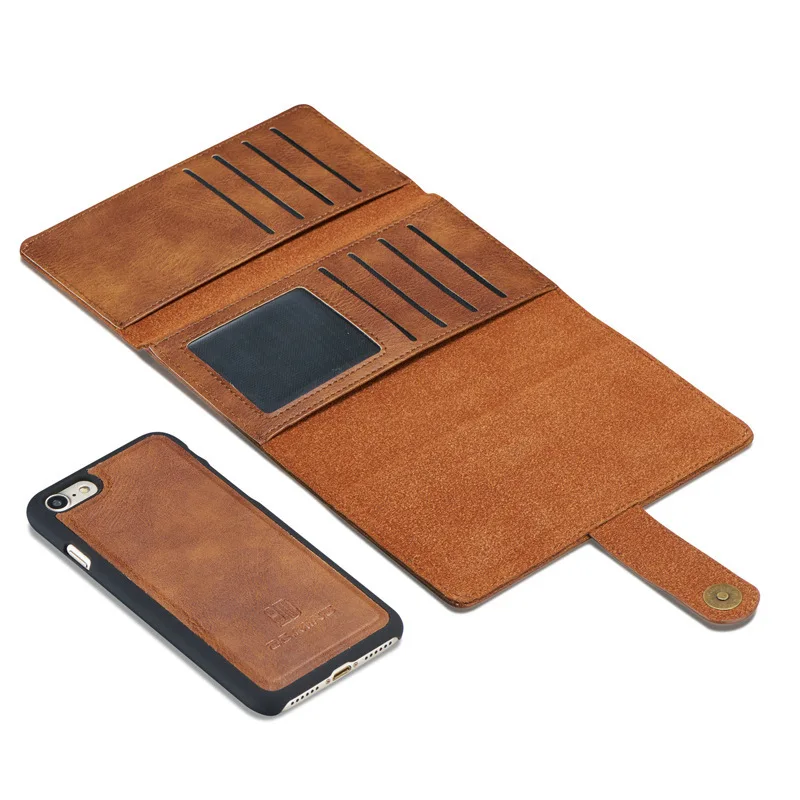 

Two-in-one Mobile Phone Wallet Case For SamSung S7 S8 S9 S10 Note 8 9 10 Plus Cases Money Bag Carholder Hand Bag Men Clutch Bags