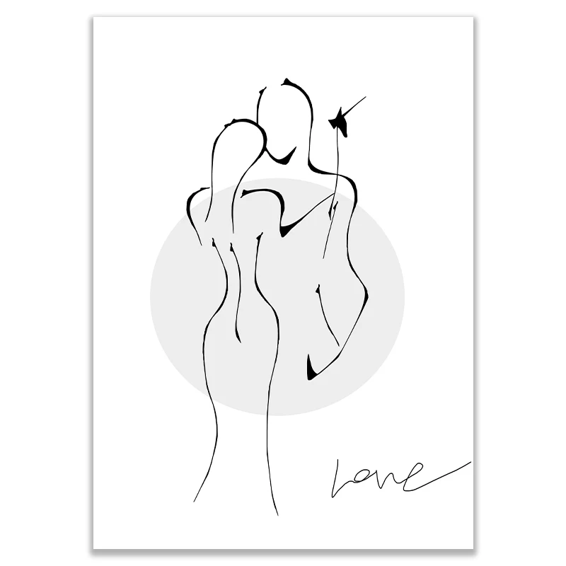 Abstract-Black-White-Romantic-Kiss-Canvas-Painting-Quotes-Wall-Art-Poster-Print-Fashion-Picture-Couples-Lovers (5)