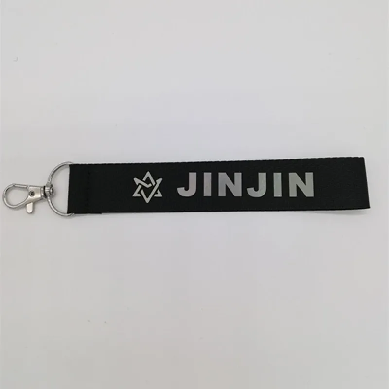 Kpop ASTRO альбом JINJIN MJ нейлон брелок обесцвечивание лазерный имя брелок автомобиля ювелирные изделия Chaveiro Llaveros 18715