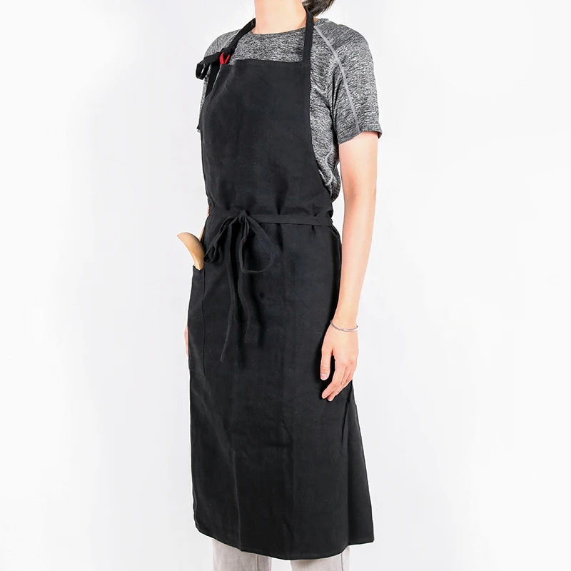 WEEYI Brief 100% Linen Apron Nordic Dress Skirt apron Coffee Shops And Flower Shops Work Cleaning Aprons For Woman Washable