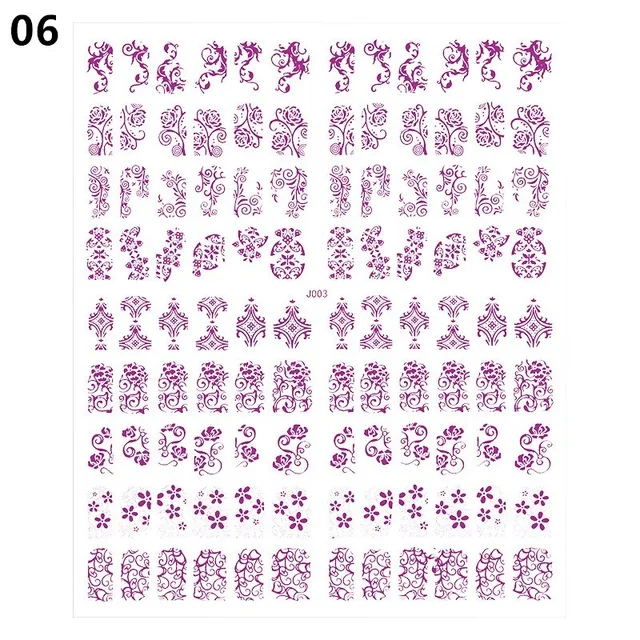 6 CYSHMILY 108 шаблон/Лист наклейки для ногтей водонепроницаемый дизайн кружева полые конструкции Слайдеры для ногтей наклейки декоративный для маникюра DIY - Цвет: 6