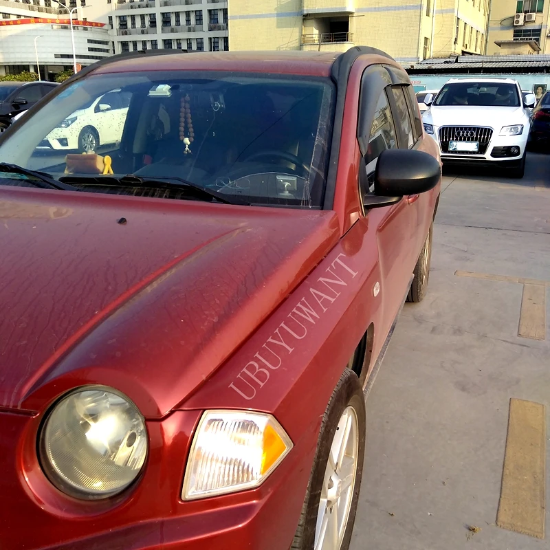 Для Jeep Compass 2007 2008 2009 2010 Пластик черное окно козырек Vent Оттенки Защита от солнца дождь дефлектор гвардии авто аксессуары 4 шт./компл