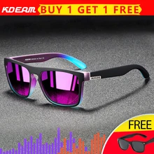 Новинка, KDEAM, зеркальные поляризационные солнцезащитные очки для мужчин, ультралегкие очки, оправа, квадратные спортивные солнцезащитные очки, мужские UV400 очки для путешествия, CE X8