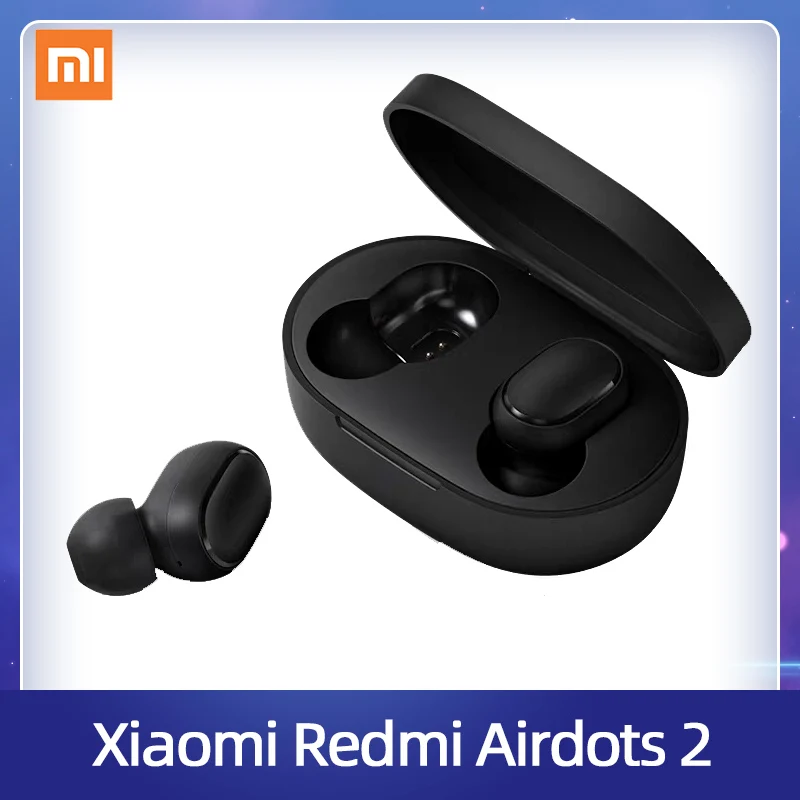 Черные беспроводные наушники Xiaomi Redmi Airdots 2 Молодежные Mi True Wireless гарнитура Bluetooth 5 0