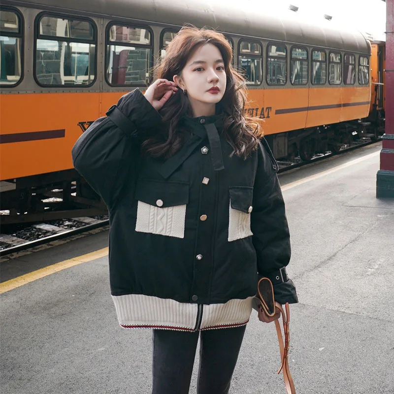 

Workwear Cotton Coat Women's Short Winter Coat 2020 New Style Korean-style Loose Thick Students Cotton-padded Jacket down Feathe