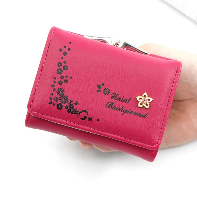 

Korean version of the small three-fold women's wallet, women's wallet, coin purse, clutch bag, card bag, female bag