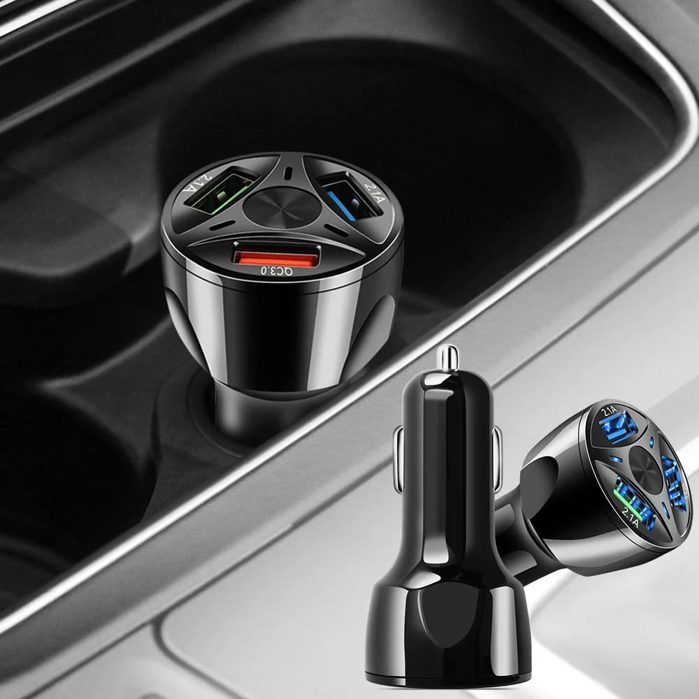 Автомобильное зарядное устройство USB Quick Charge QC3.0 порты для toyota corolla chr aurisavensis t25 hilux