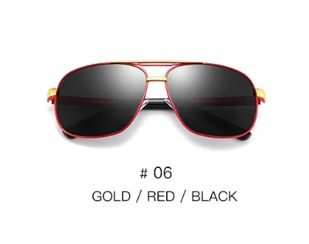 C6 Men's Polarized Square Sunglasses gafas de sol hombre oculos masculino zonnebril dames gozluk veithdia ретро gotico policia - Цвет линз: C6