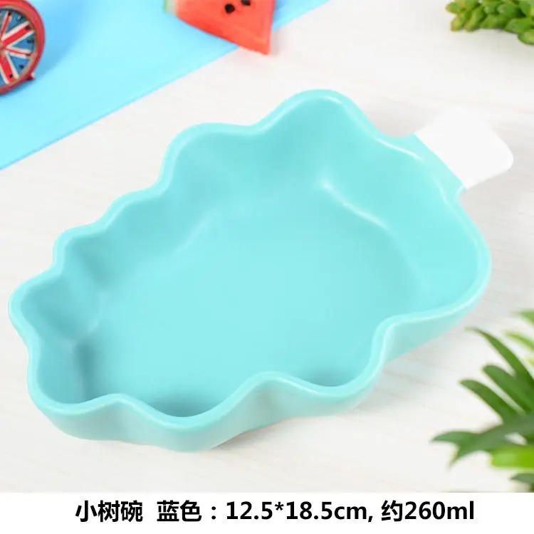 Creative Children's Ceramic Bowl Fruit Snack Bowl Cute Dessert Bowl Christmas Tree Baking Bowl Dessert Dish Baking Pan - Цвет: 2