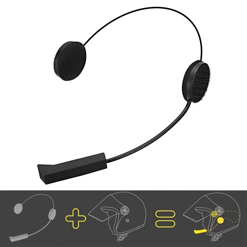 

Универсальная гарнитура для шлема с микрофоном, Bluetooth-гарнитура, стерео наушники для мотоциклетной внутренней связи, мотоциклетная гарнитура