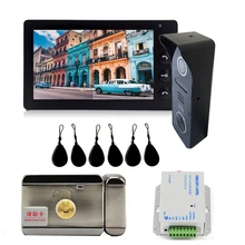 Dragonsview 7 Inch Video Deurtelefoon met RFID Deurbel Deurslot in Toegangscontrole Systeem